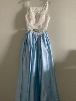 Camille La Vie Blue Size 0 Floor Length $300 Straight Dress on Queenly