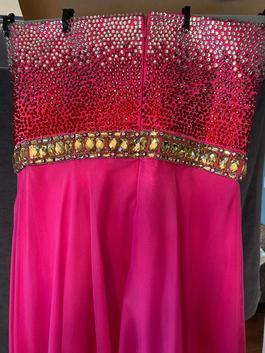 Sherri Hill Pink Size 10 Strapless Straight Dress on Queenly