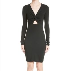 T Alexander wang Black Size 2 Mini Sleeves Nightclub Keyhole $300 Cocktail Dress on Queenly