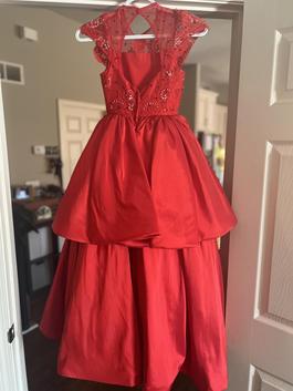 Sherri Hill Red Size 0 Jewelled $300 Ball gown on Queenly
