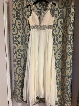 Unbranded Nude Size 8 Ivory Prom $300 Straight Dress on Queenly