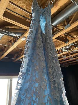 Sherri Hill Blue Size 2 Spaghetti Strap Prom Cut Out Mermaid Dress on Queenly
