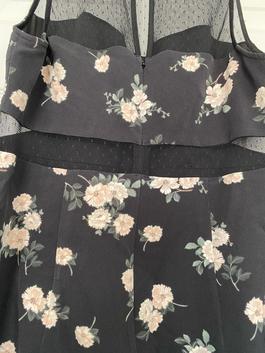 Express Black Size 14 Floral Midi $300 Cocktail Dress on Queenly