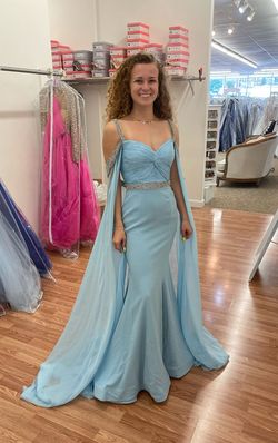 Sherri Hill Blue Size 2 Floor Length Sweetheart Mermaid Dress on Queenly