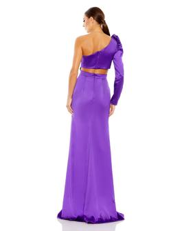 Style 49570 Mac Duggal Purple Size 2 Black Tie Side slit Dress on Queenly