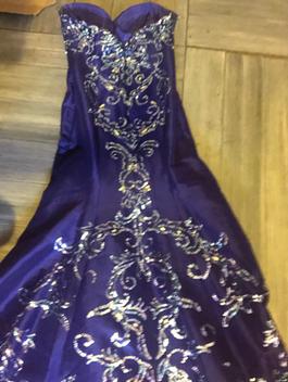 MacDuggal Mermaid Dress Purple Size 10 Beaded Top Prom $300 Pageant Mermaid Dress on Queenly