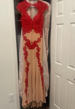 Jovani Red Size 6 Prom Straight Dress on Queenly