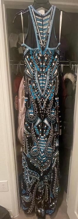 Sherri Hill Blue Size 2 Prom Jewelled Straight Dress on Queenly
