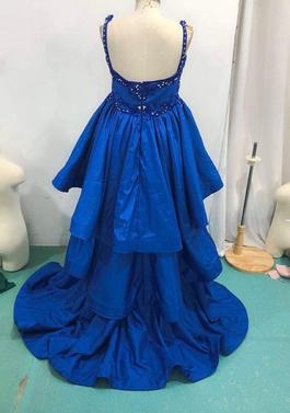 One More Couture Blue Size 0 High Low $300 Train Dress on Queenly