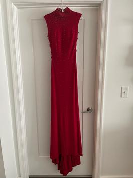 Jovani Red Size 2 Train Floor Length Straight Dress on Queenly