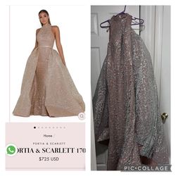 Portia and Scarlett Multicolor Size 10 Floor Length Train Overskirt Ball gown on Queenly
