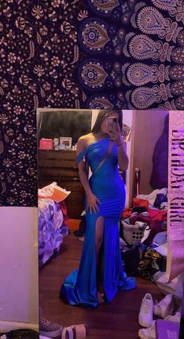 Jessica Angel Blue Size 8 Prom $300 Pageant Side slit Dress on Queenly