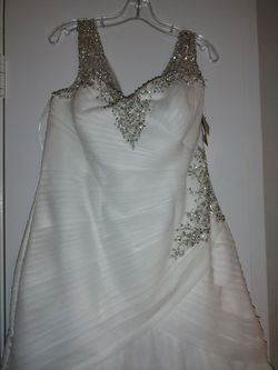 MoriLee White Size 18.0 Floor Length $300 50 Off Ball gown on Queenly