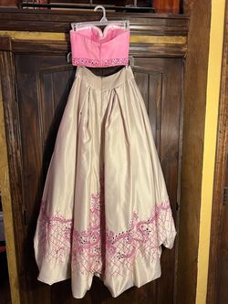 Rachel Allan Pink Size 6 Pageant Strapless Prom Train Dress on Queenly