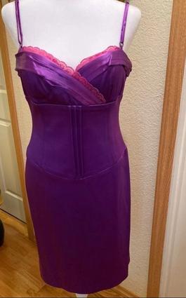 Laundry Purple Size 8 Midi $300 Cocktail Dress on Queenly