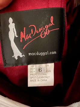 Mac Duggal Red Size 6 Burgundy Mermaid Dress on Queenly