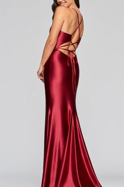 Style S10409 Faviana Red Size 0 $300 Corset Straight Dress on Queenly