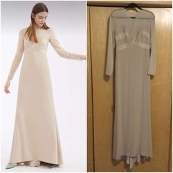MaxMara Nude Size 2 Silk Floor Length A-line Dress on Queenly