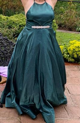 Sherri Hill Green Size 18 Black Tie Floor Length Pockets A-line Dress on Queenly