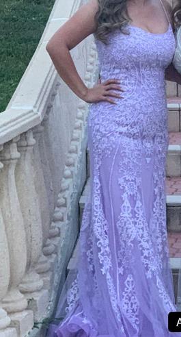 JVN Purple Size 8 Prom Cut Out Straight Dress on Queenly