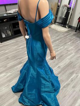Jovani Blue Size 4 Prom Mermaid Dress on Queenly