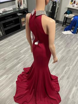 Jovani Red Size 4 Prom $300 Burgundy Mermaid Dress on Queenly