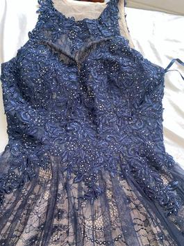 Blue Size 6 Train Dress on Queenly
