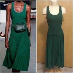 Sportmax Green Size 4 Polyester Midi Straight Dress on Queenly