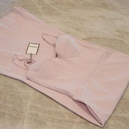 Chiara Boni Pink Size 10 Floor Length Bustier Straight Dress on Queenly