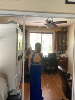 Sherri Hill Royal Blue Size 6 50 Off Prom $300 Straight Dress on Queenly