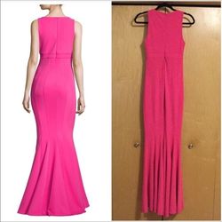 ZAC Zac Posen Pink Size 0 Spandex Floor Length Polyester Keyhole Mermaid Dress on Queenly