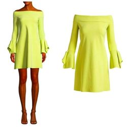 Chiara Boni Green Size 6 Spandex Sleeves Cocktail Dress on Queenly