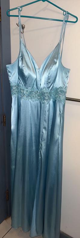 City Triangles Blue Size 18 Black Tie Floor Length Straight Dress on Queenly