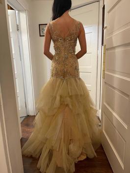 Sherri Hill Nude Size 4 Jewelled Mermaid Dress on Queenly