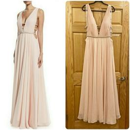 Jovani Pink Size 10 V Neck A-line Dress on Queenly