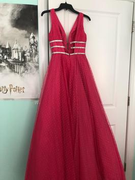 Camille La Vie Pink Size 0 $300 Sheer Ball gown on Queenly