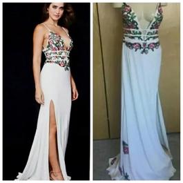 Jovani Multicolor Size 14 Prom $300 Floral Side slit Dress on Queenly