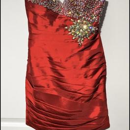 Mac Duggal Red Size 6 Midi Cocktail Dress on Queenly
