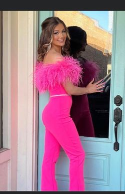 Ashley Lauren Hot Pink Size 0 50 Off Prom Wedding Guest Jumpsuit Dress on Queenly