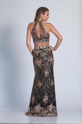 Style 5280 Dave and Johnny Black Size 6 Sequin 50 Off Sequined Straight Dress on Queenly