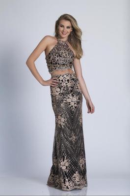 Style 5280 Dave and Johnny Black Size 6 Sequin 50 Off Sequined Straight Dress on Queenly