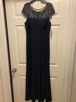 R&M Richards Blue Size 6 $300 Straight Dress on Queenly