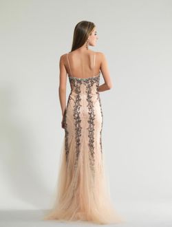 Style 146 Dave and Johnny Pink Size 0 Jewelled Embroidery Mermaid Dress on Queenly