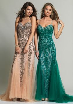 Style 146 Dave and Johnny Pink Size 0 Tulle Tall Height Mermaid Dress on Queenly