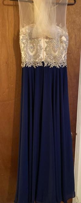 Promgirl Multicolor Size 8 Prom Girl Sheer Prom Straight Dress on Queenly