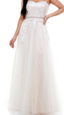 White Size 12 Ball gown on Queenly