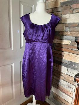 Connected apparel Purple Size 16 Midi Cocktail Dress on Queenly