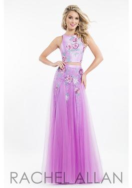Rachel Allan Purple Size 10 Tulle Two Piece Straight Dress on Queenly