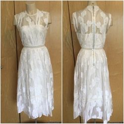 Alexis White Size 8 Bridal Shower $300 Free Shipping Cocktail Dress on Queenly
