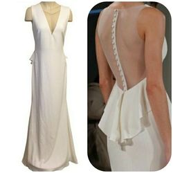 Badgley Mischka White Size 6 Midi Engagement Polyester Cocktail Dress on Queenly